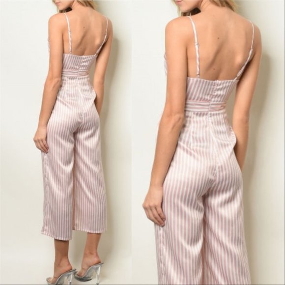 PINK STRIPED JUMPSUIT - Picture 2 of 3